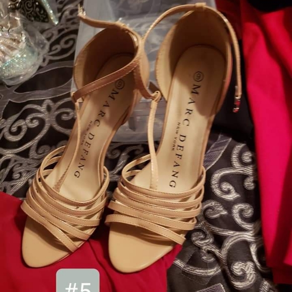 Size 9 marc defang heels only worn a couple times at pageant inside. - Picture 1 of 3